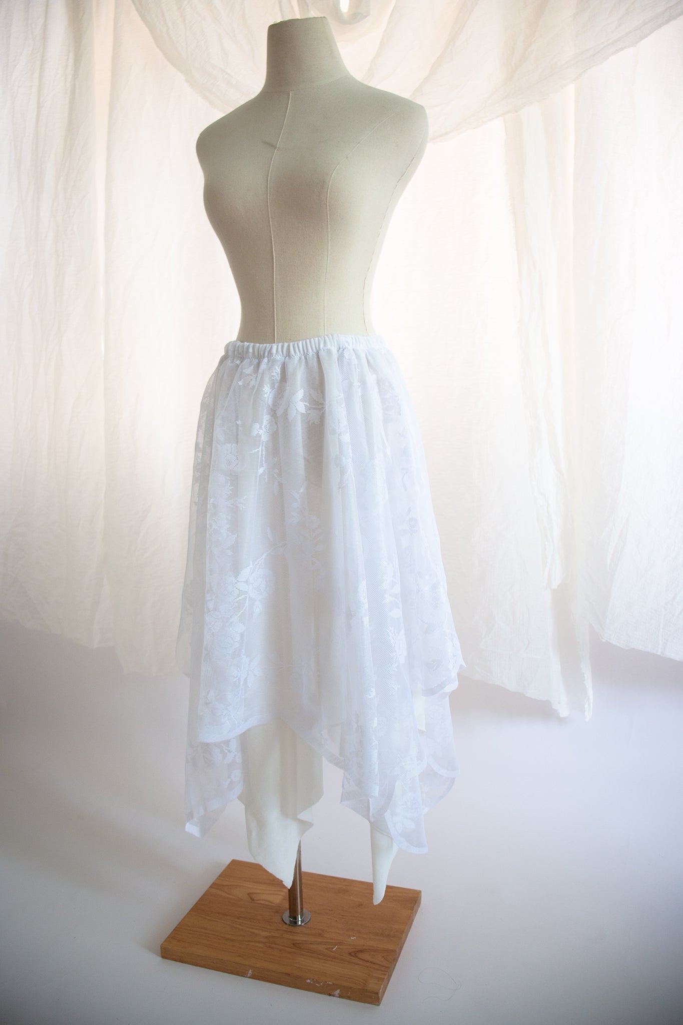 White Lace Fairy Skirt - Small to Medium