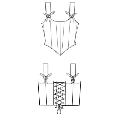 Removable Straps Corset, $200