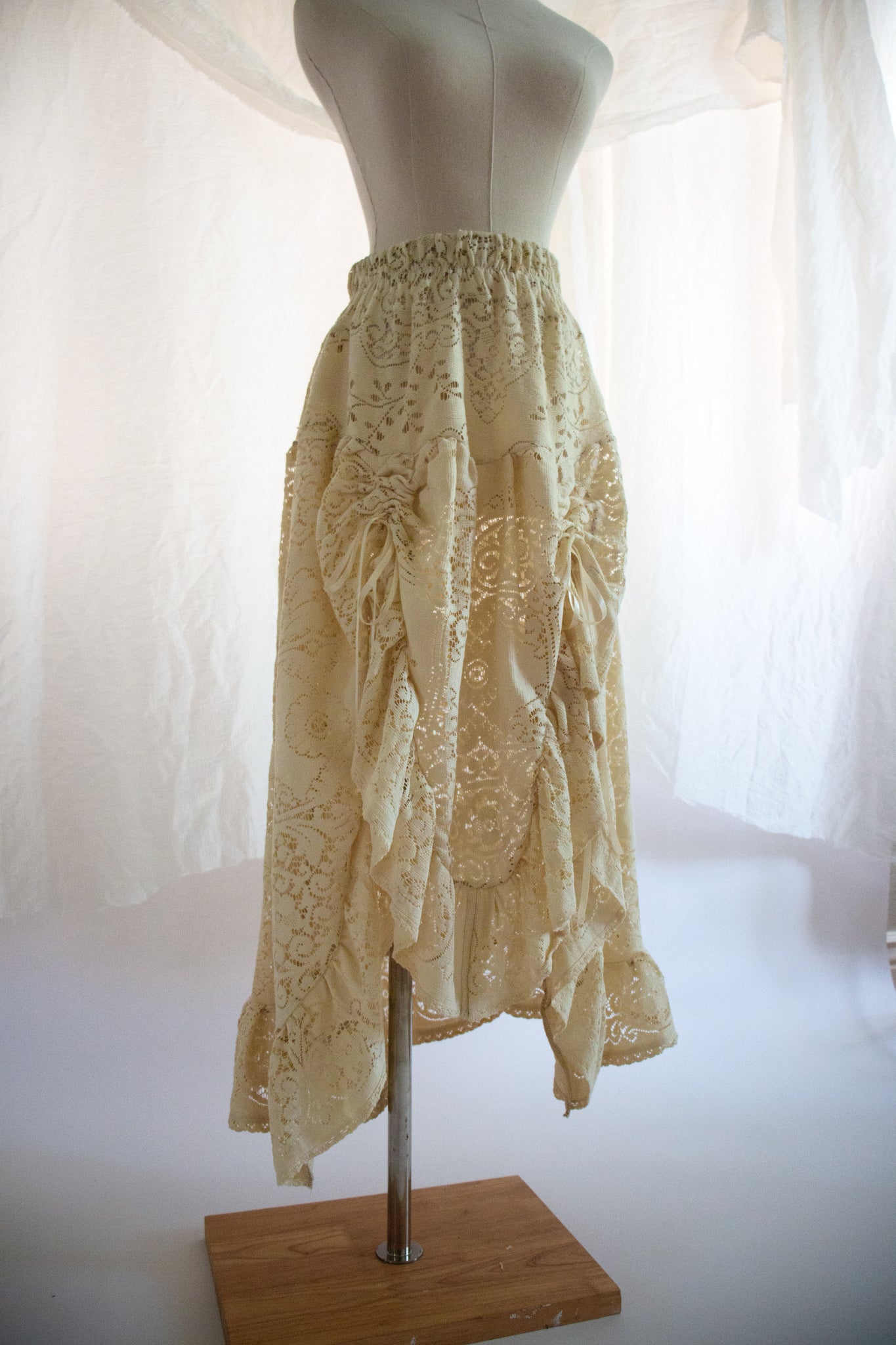 Beige Lace Fairy Skirt - Small to Medium