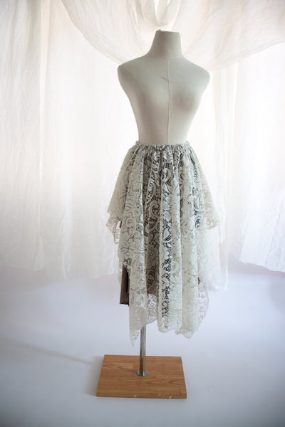 Beige and Tan Fairy Lace Skirt - Extra Small to Small
