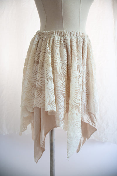 Ivory Lace Fairy Skirt - Small to Medium