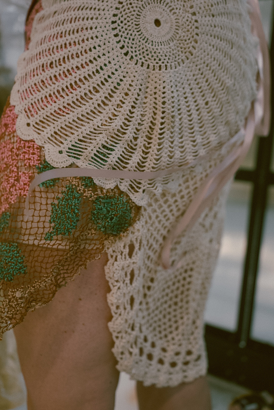Vintage Doily and Lace Patchwork Skirt - Large to Extra Large