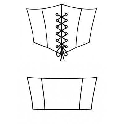 Under Bust Corset with Front Tie , $100