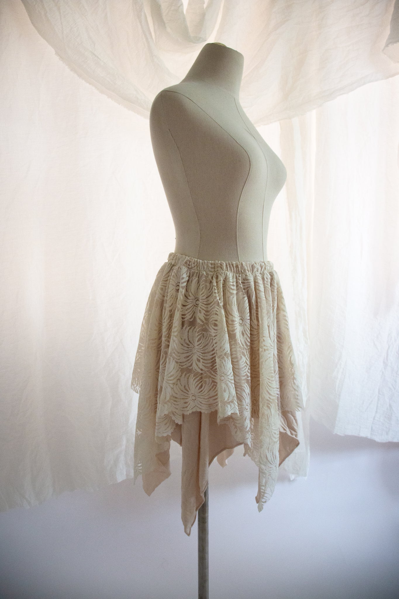 Ivory Lace Fairy Skirt - Small to Medium