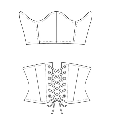 Under Bust Corset with Back Tie , $130