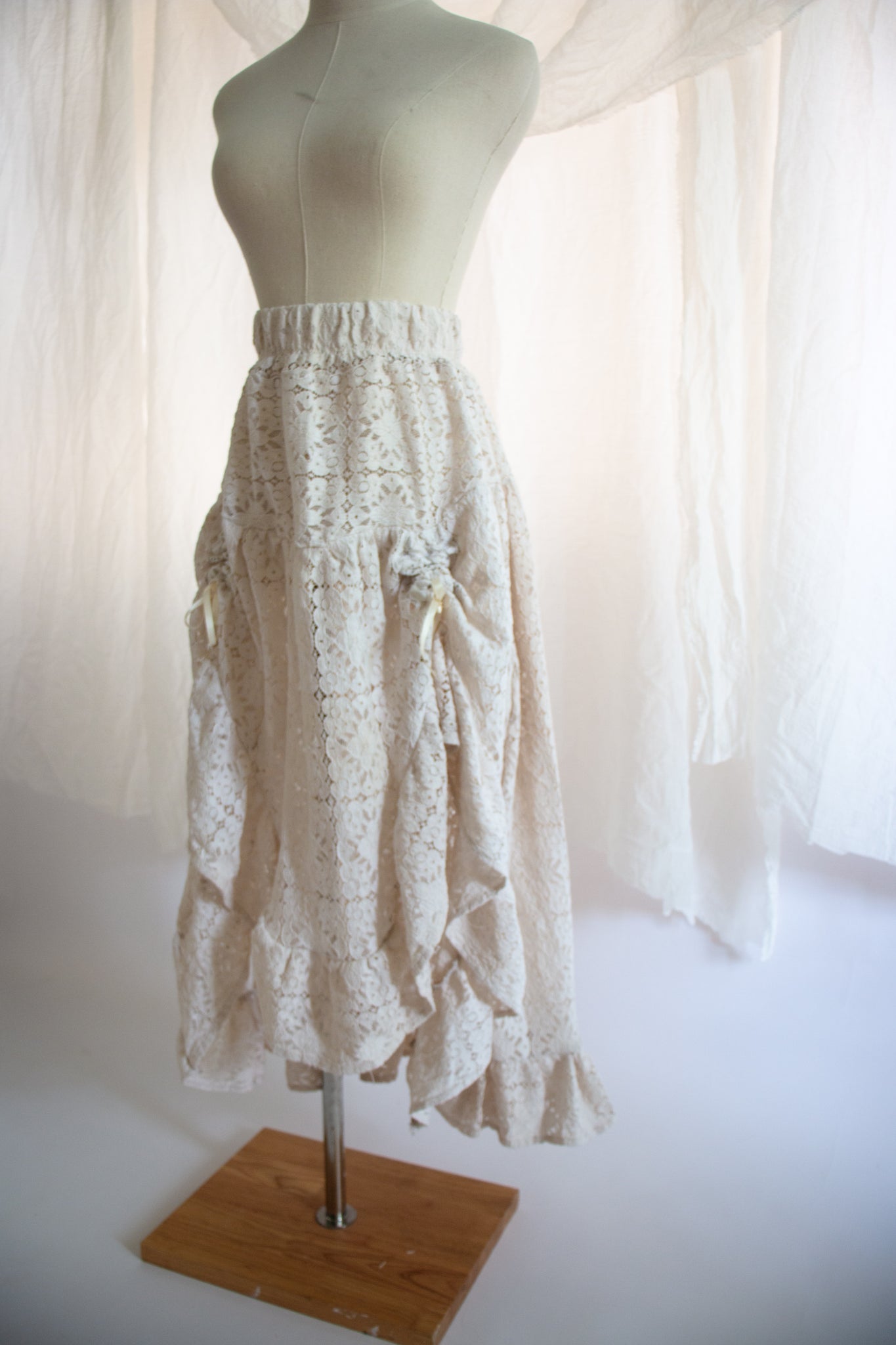 Off White Lace Fairy Skirt - Medium to Large