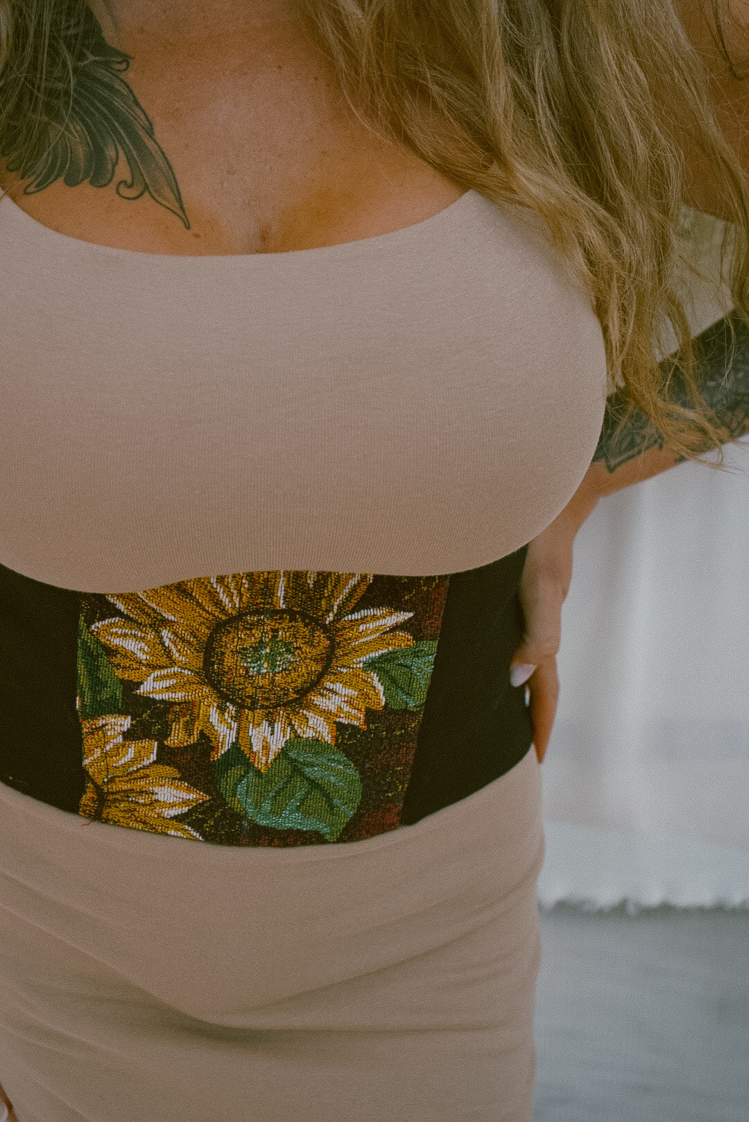 Sunflower Reversible Under Bust Waist Corset - Small