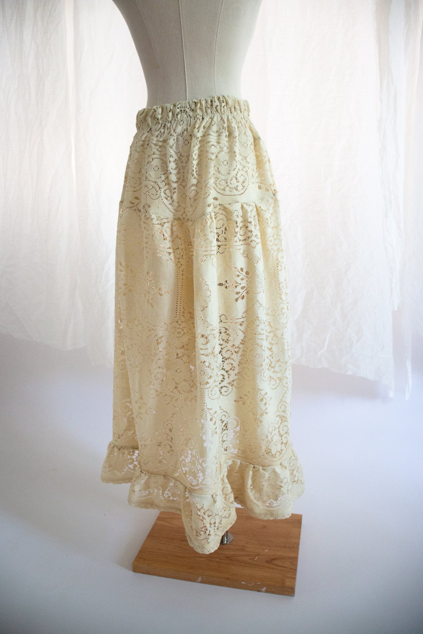 Beige Lace Fairy Skirt - Small to Medium
