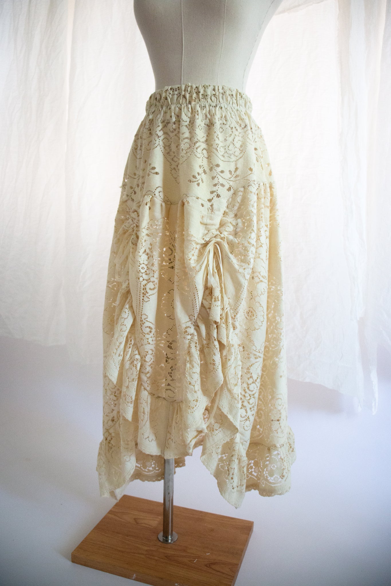 Beige Lace Fairy Skirt - Small to Medium