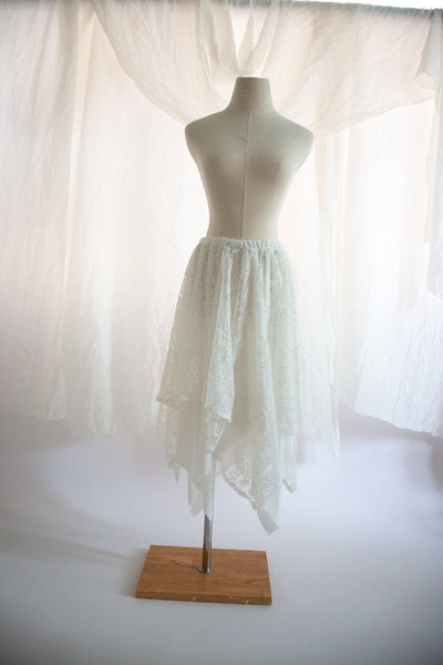 White Lace Fairy Skirt - Medium to Large