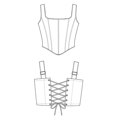 Corset with Adjustable Straps & Back Closure, $170
