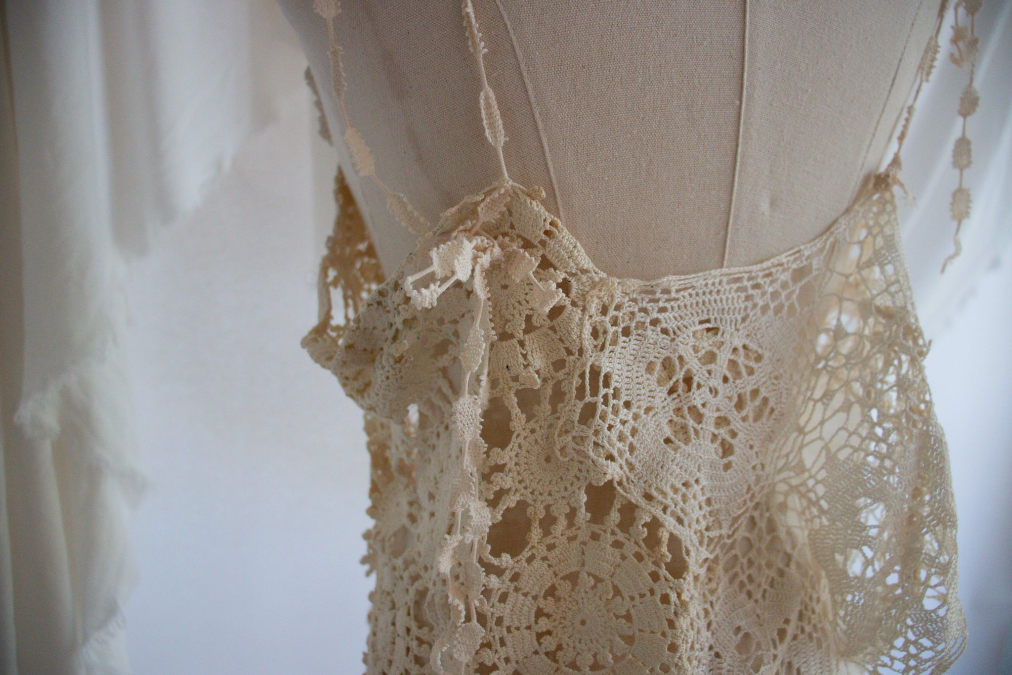 Upcycled Doily Tank Top - Medium