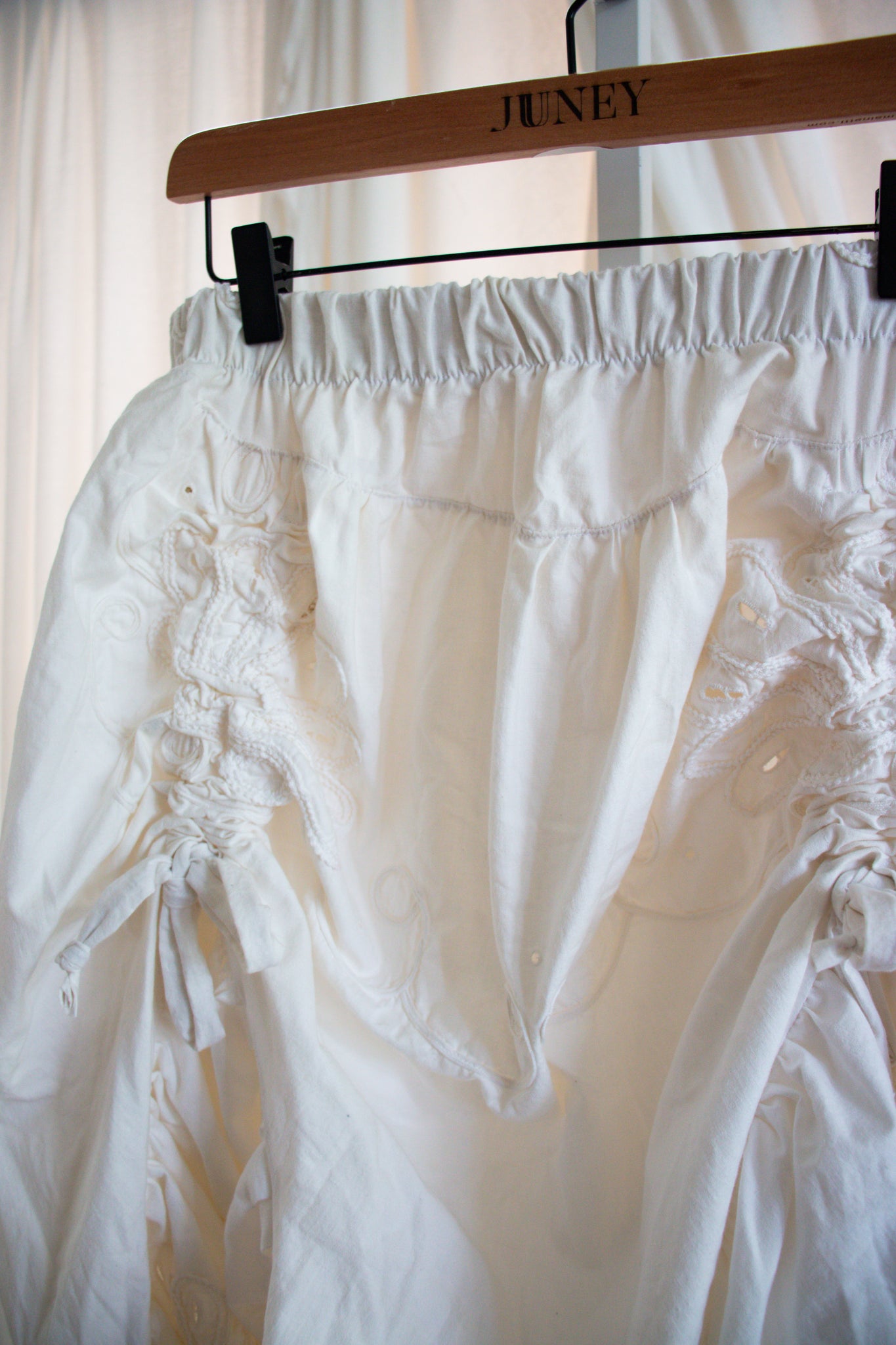 Upcycled Vintage Tablecloth High Low Skirt - Medium to Large