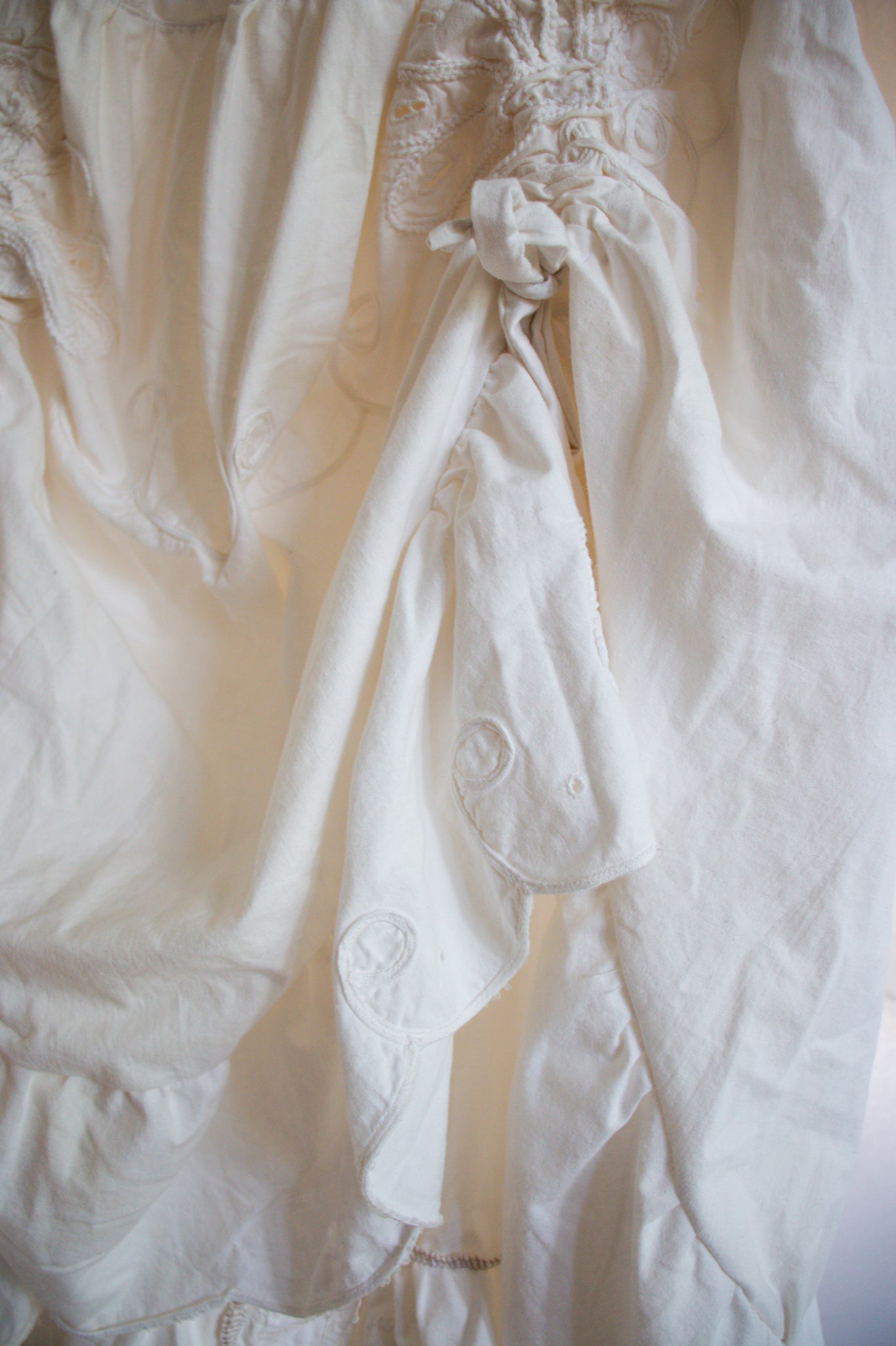 Upcycled Vintage Tablecloth High Low Skirt - Medium to Large