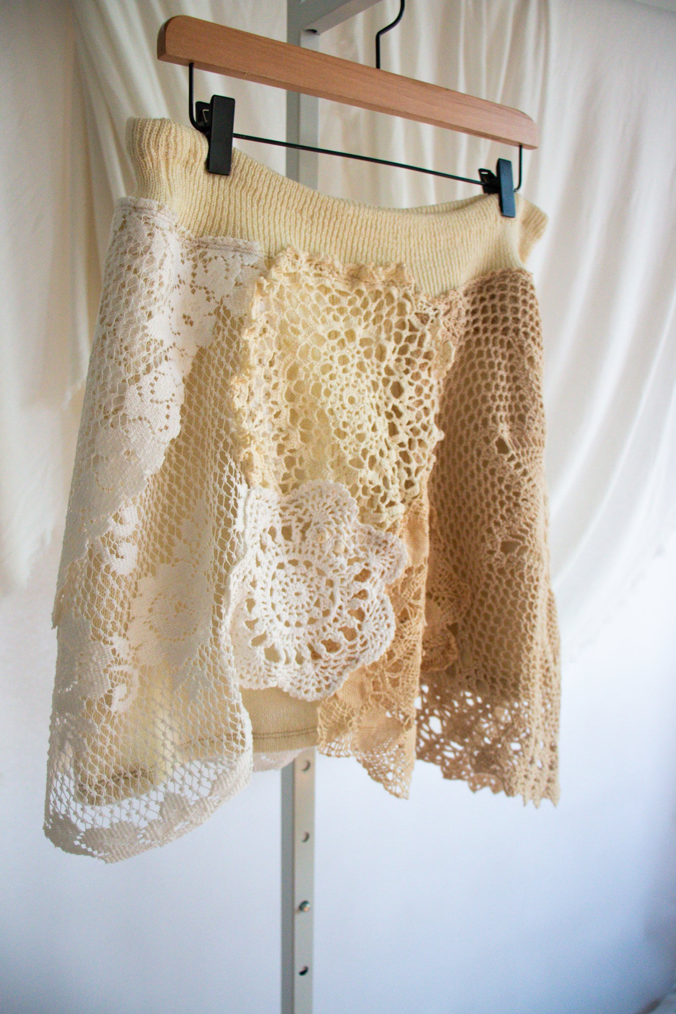 Upcycled Vintage Doily Skirt - Large to Extra Large