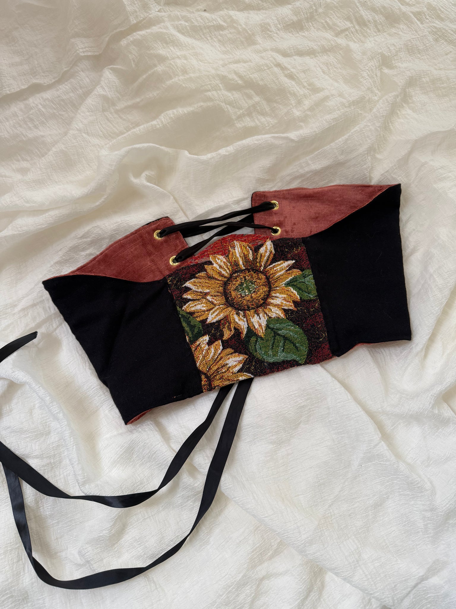 Sunflower Reversible Under Bust Waist Corset - Small