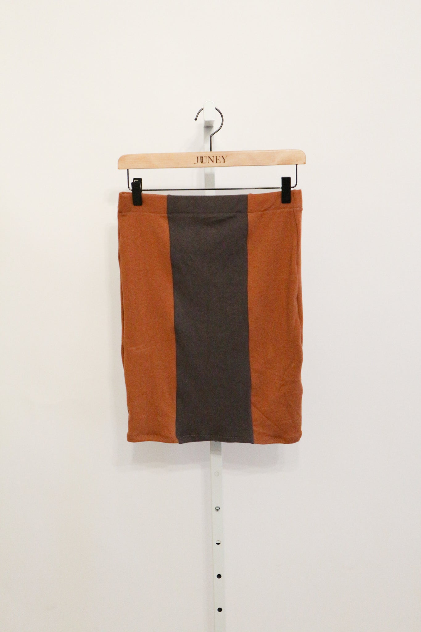 Patchwork Skirt - Small (Orange & Charcoal)