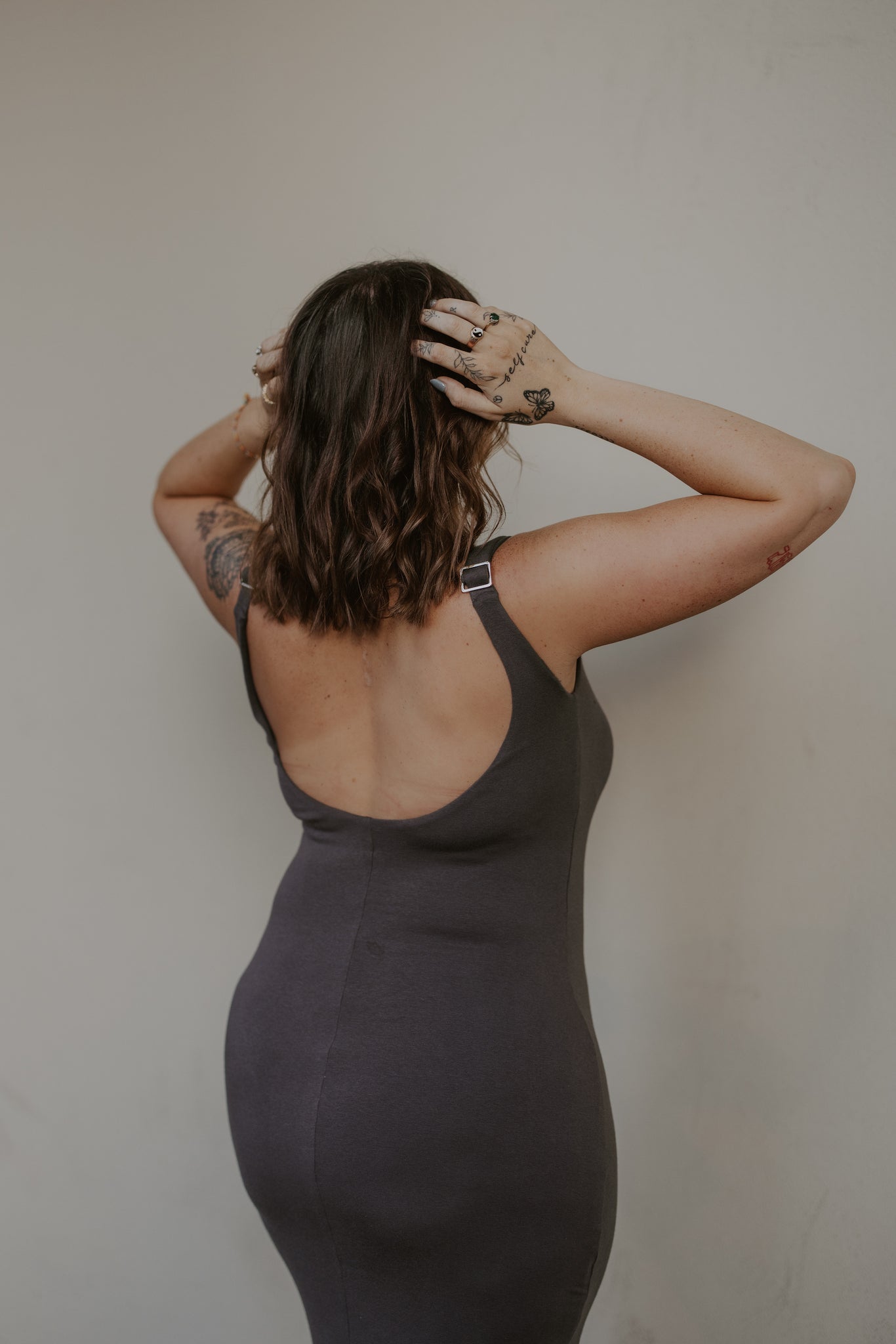 back view of sustainable dress